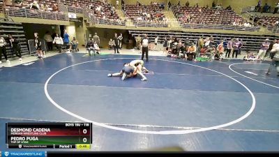 118 lbs Cons. Semi - Desmond Cadena, Morgan Wrestling Club vs Pedro Puga, Top Of Utah