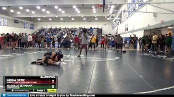 137 lbs Quarterfinal - Isabella Sermana, Cerritos Club vs Aeisha Ortiz, Brawley Union High School Wres