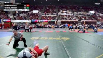 G - 105 lbs Champ. Round 2 - Rachel Rodgers, Anaconda Girls vs Riley Pedersen, Glasgow Girls