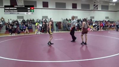 125 lbs 1st Place Match - Lanie Shelton, Independence Girls vs Bayla Walters, Center Point-Urbana Girls