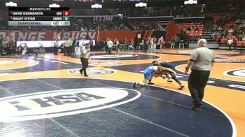 3A 157 lbs Quarterfinal - Brady Ritter, Orland Park (Sandburg) vs David Ogunsanya, Oak Park (O.P.-River Forest)