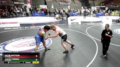 125 lbs Semifinal - Justin Corona, California vs Jacob Mattson, California