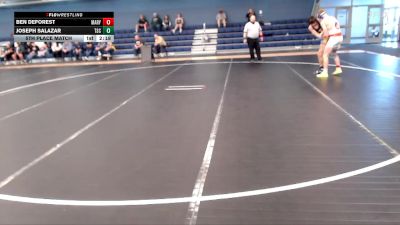 133 lbs 5th Place Match - Joseph Salazar, Trinidad State vs Ben DeForest, Mary