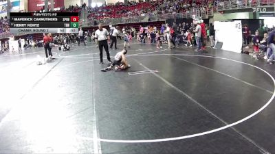 56 lbs Champ. Round 2 - Maverick Carruthers, St Paul Youth Wrestling vs Henry Kohtz, The Best Wrestler