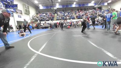 140 lbs Quarterfinal - Gia Garcia, Wagoner Takedown Club vs Ben Fullbright, Vinita Kids Wrestling