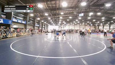 95 lbs Rr Rnd 1 - Jace Largent, Indiana Outlaws Gold - MS vs Jagger Boggi, Mat Warriors Gold MS - MS