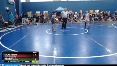 100 lbs Champ. Round 2 - Briar Mello, Hawk Wrestling Club vs Lucas Nevins, Fighting Squirrels