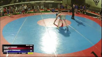 110 lbs Quarterfinal - Paisley Conway, Oregon vs Isabella Coronado, Nevada