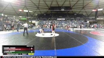 126 lbs Cons. Round 2 - Cohen Berry, UP Outlaw WC vs Daniel Vance, Rainier Junior Wrestling Club