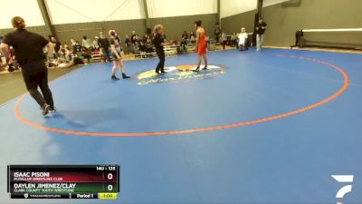 125 lbs Round 2 - Isaac Pisoni, Puyallup Wrestling Club vs Daylen Jimenez/clay, Clark County Youth Wrestling