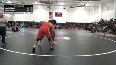 285 lbs Quarters & 1st Wb (16 Team) - Alan Roman, Fresno City College vs Angel Blanco, Skyline College