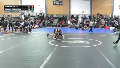 126 lbs Consi Of 4 - Brayden Boccia, Milford MA vs Seamus Brannigan, Staples