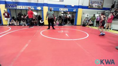 70-73 lbs Semifinal - Tsu-tli Christie-Vangen, Fort Gibson Youth Wrestling vs Noah Nicely, Morris Wrestling Association