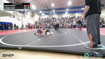 75-78 lbs Rr Rnd 1 - Paizley Minter, Wagoner Takedown Club vs Autumn Foust, Keystone Kids Wrestling Club