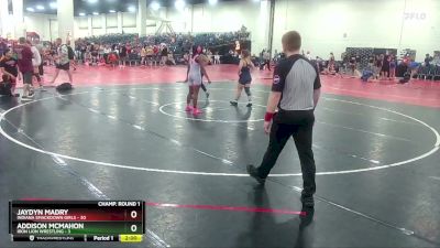 130 lbs Champ Round 1 (16 Team) - Addison Mcmahon, Iron Lion Wrestling vs Jaydyn Madry, Indiana Smackdown Girls