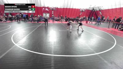 14U Boys - 115 lbs Cons. Round 2 - Mason Spors, Janesville Youth Wrestling Club, Inc. vs Chandler Davids, Lakeland Wrestling Club