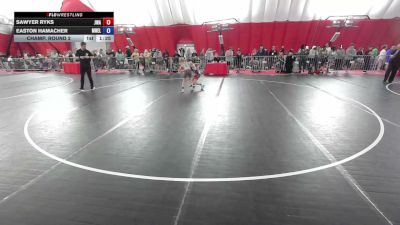84 lbs Champ. Round 2 - Sawyer Ryks, Jackrabbit Wrestling Academy vs Easton Hamacher, Mn Elite