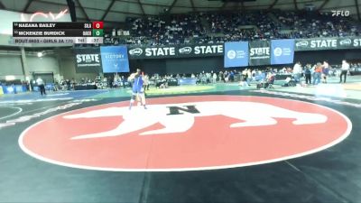Girls 3A 170 lbs Cons. Round 3 - NaeAna Bailey, Silas (Girls) vs McKenzie Burdick, Oak Harbor (Girls)