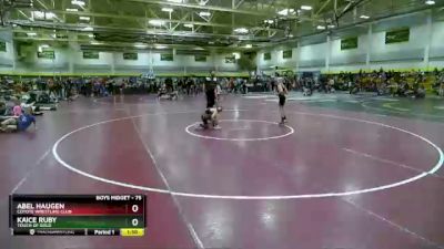 75 lbs Quarterfinal - Abel Haugen, Coyote Wrestling Club vs Kaice Ruby, Touch Of Gold