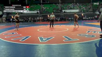 6A 175 lbs Champ. Round 2 - Noah Cannon, Hazel Green HS vs Chase Waits, Jasper