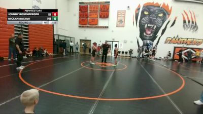 128-131 lbs Round 3 - Miccah Baxter, Powell Middle School vs Johnny Rosenberger, Riverton Middle School