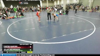 100 lbs Champ. Round 3 - Carter Sanford, Contenders Wrestling Academy vs Dylan Nieuwenhuis, Michigan Grappler Training Center