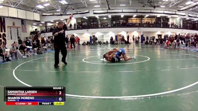 117 lbs Round 1 (16 Team) - Sharon Moreno, Aurora vs Samantha Larsen, Gannon University