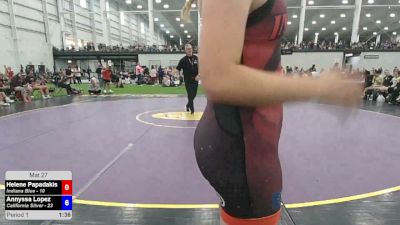 140 lbs Alice Scharp, Indiana Blue vs Aeryn Cox, California Silver