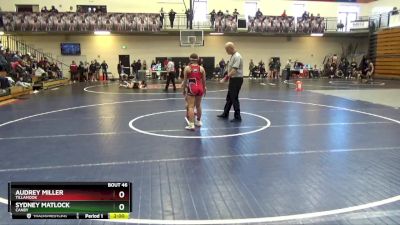 115 lbs Quarterfinal - Sydney Matlock, Canby vs Audrey Miller, Tillamook