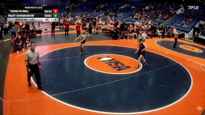 100 lbs Semifinal - Katelyn Bell, Lombard (Montini) vs Riley Kongkaeow, Round Lake