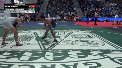 174 lbs Champ. Round 1 - Julian Barajas, Unattached-SFSU vs Nicholas Hernandez, Menlo (Calif.)