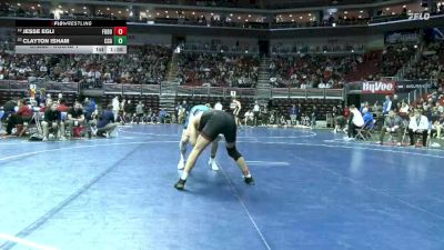 3A-175 lbs Champ. Round 1 - Clayton Isham, Clear Creek-Amana vs Jesse Egli, Fort Dodge