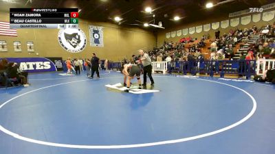 190 lbs Quarterfinal - Beau Castillo, Woodlake vs Noah Zamora, McLane