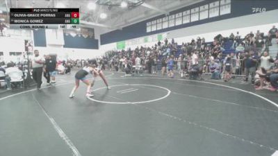120 lbs Cons. Round 4 - Monica Gomez, Arete Wrestling Academy vs Olivia-Grace Porras, Arete Wrestling Academy
