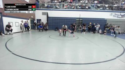 53 lbs Champ. Round 1 - Lane Schei, Bear Lake Wrestling Club vs Caysen Jacob, Kimberly Bulldog Wrestling Club