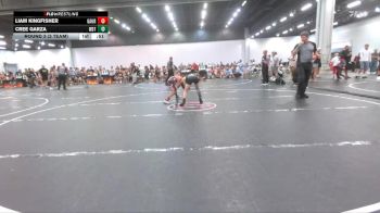 68 lbs Round 3 (3 Team) - Cree Garza, Washington Dual Team vs Liam Kingfisher, GA United Red