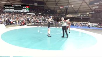 Boys 2A 113 lbs Cons. Round 1 - Carson Tate, North Mason vs Eagle Clark, Toppenish