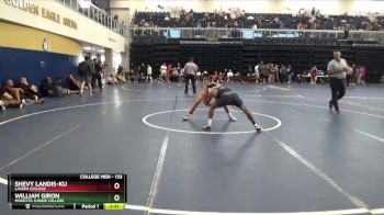 133 lbs Cons. Round 3 - Shevy Landis-Ku, Lassen College vs William Giron, Modesto Junior College