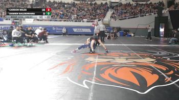 128-D1 Semifinal - Carson Miles, Liberty High School vs Damien Balderrama, Sunnyside High School