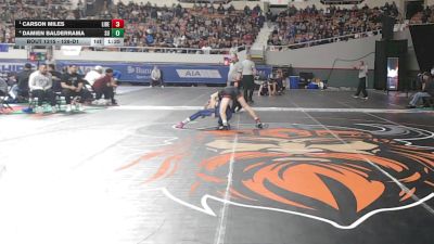 128-D1 Semifinal - Carson Miles, Liberty High School vs Damien Balderrama, Sunnyside High School