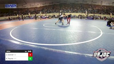 90 lbs Semifinal - John Conner, Tuttle Wrestling vs Kaden Payne, Lone Grove Takedown Club