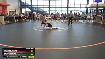 B-21 lbs Quarterfinal - Graysen Stone, Clipper Wrestling Club vs Sawyer Blum, McDominate Training Center