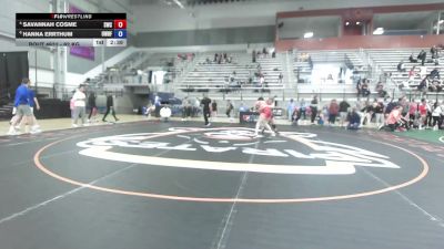 62 kg Cons. Semis - SaVannah Cosme, Southwest Wrestling Club vs Hanna Errthum, USOPTC Women's Resident Freestyle Program
