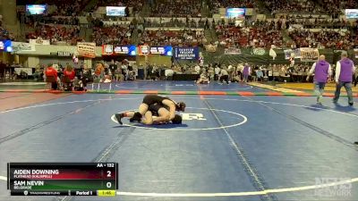 AA - 132 lbs Champ. Round 1 - Aiden Downing, Flathead (Kalispell) vs Sam Nevin, Belgrade