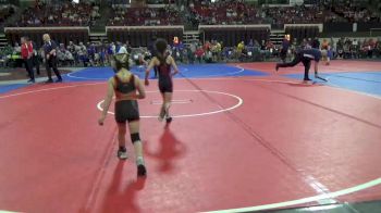 54 lbs Semifinal - Evalynn Rath, Williston Coyotes vs Sadie Sweat, Kalispell Wrestling Club