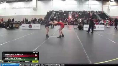 130 lbs Placement Matches (16 Team) - Andrea Schlabach, Grand View vs Jordynn Robson, Southern Oregon University