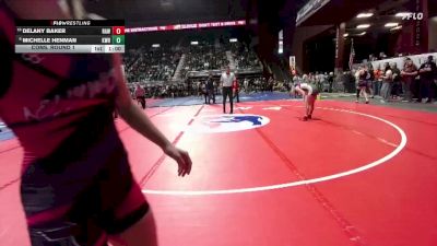 100 lbs Cons. Round 1 - Delany Baker, Rawlins vs Michelle Henman, Kelly Walsh