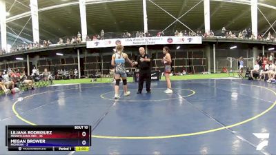 136 lbs Round 3 (8 Team) - Liliana Rodriguez, Pennsylvania Red vs Megan Brower, Michigan