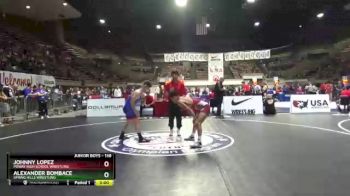 138 lbs Champ. Round 1 - Johnny Lopez, Poway High School Wrestling vs Alexander Bombace, Spring Hills Wrestling