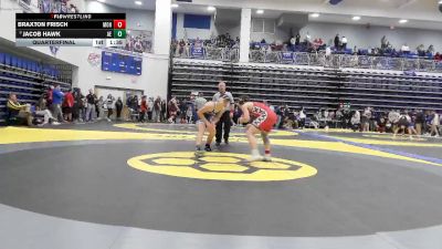 165 lbs Quarterfinal - Jacob Hawk, Allen East vs Braxton Frisch, Mohawk